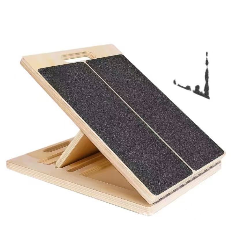 Wooden Stretch Board Calf Stretch Adjustable Achilles Tendon Stretch Sloping Board Exercise Gym Rehabilitation Leg Equipment