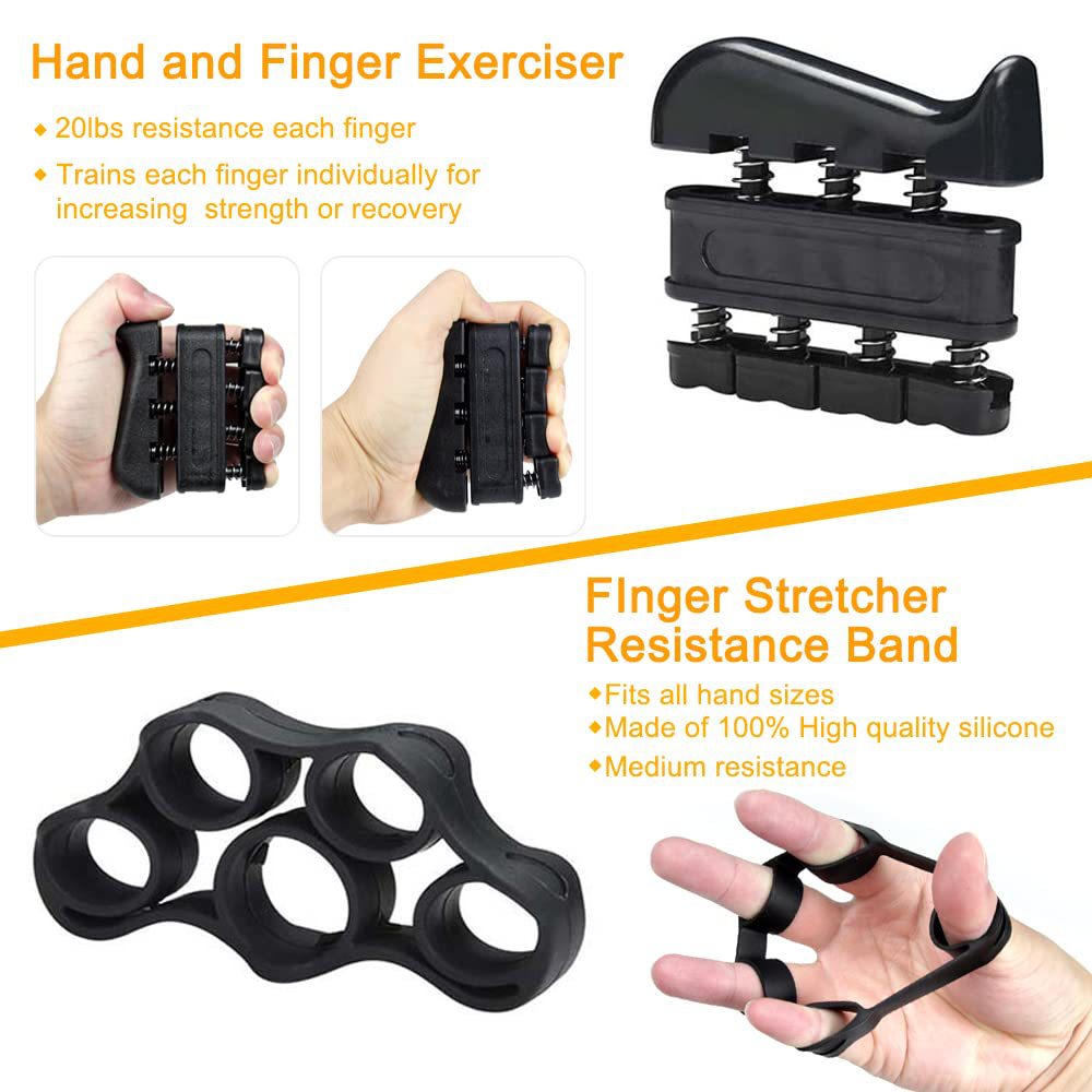 Adjustable Grip Suit Five-finger Tension Exerciser Wrist Trainer Fitness Five-piece Set