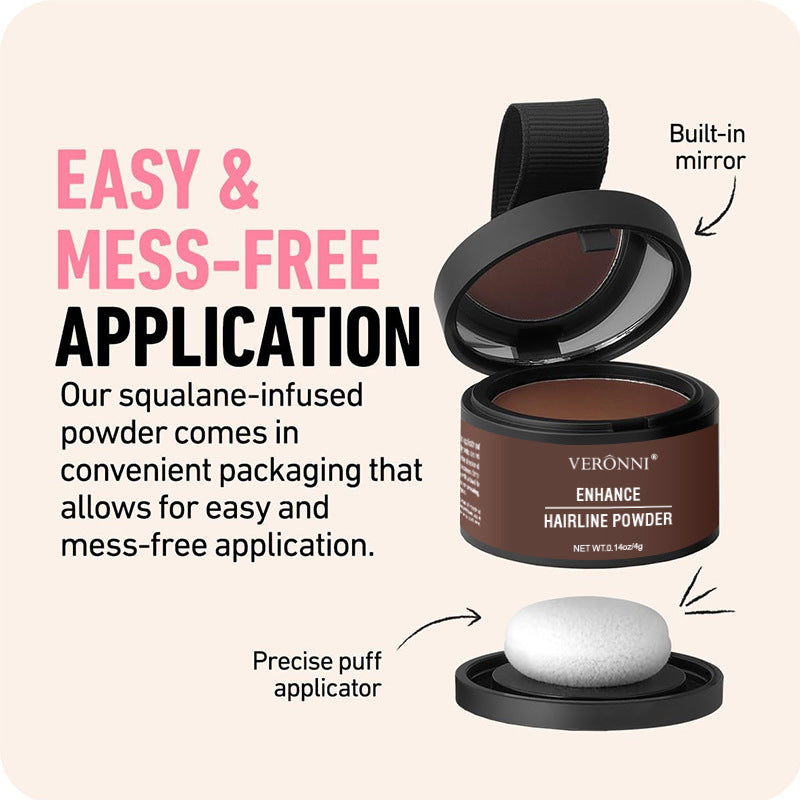 VERONNI Hairline Repair Shadow Powder Cover High Forehead Repair Sideburns Bun Line Shadow Pen Waterproof Hair Replacement
