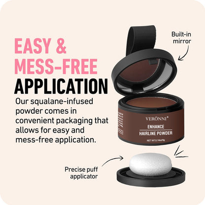 VERONNI Hairline Repair Shadow Powder Cover High Forehead Repair Sideburns Bun Line Shadow Pen Waterproof Hair Replacement