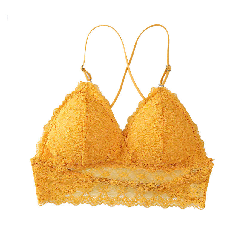 Sexy Lace Straps Wrap Chest Women&#039;s Autumn And Summer Thin Breathable European And American Back Tube Top Short Underwear Adjustment Belt Bra