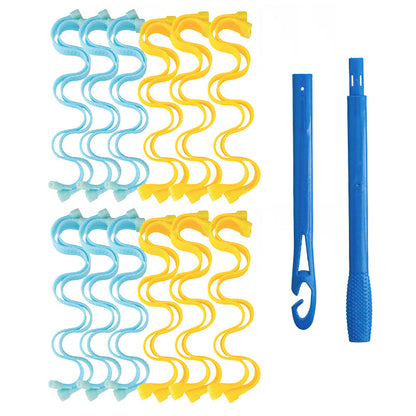 25-65CM Magic Curling Iron Water Ripple Magic Perm Fast Curling Iron Woven Mesh Spiral Roll Sleep