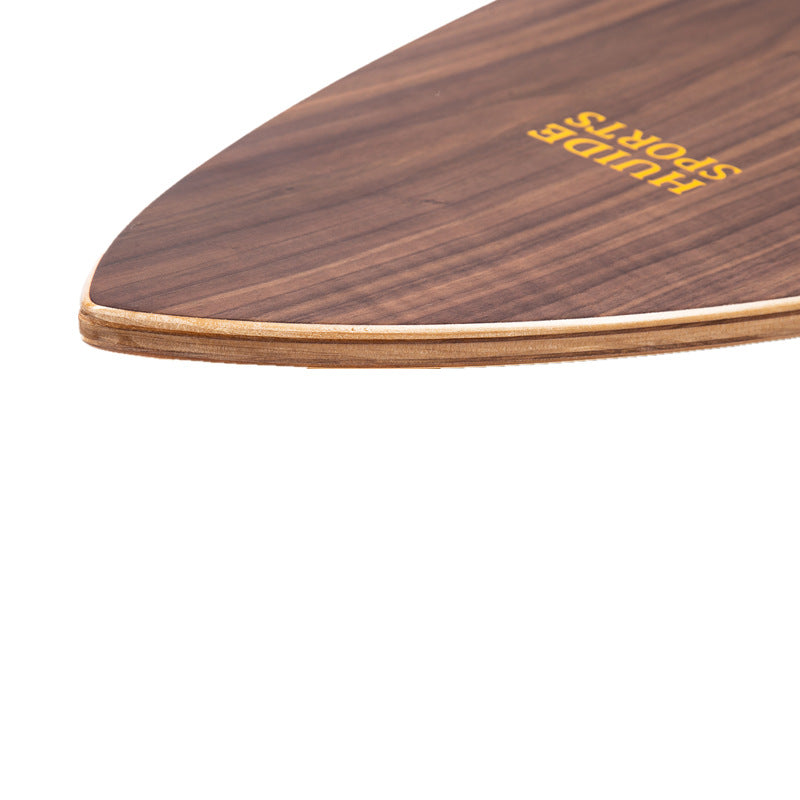 New North American Walnut Skin Fish-shaped Balance Board Wooden Fitness Board Ski Yoga Training Balance Board Bending Board