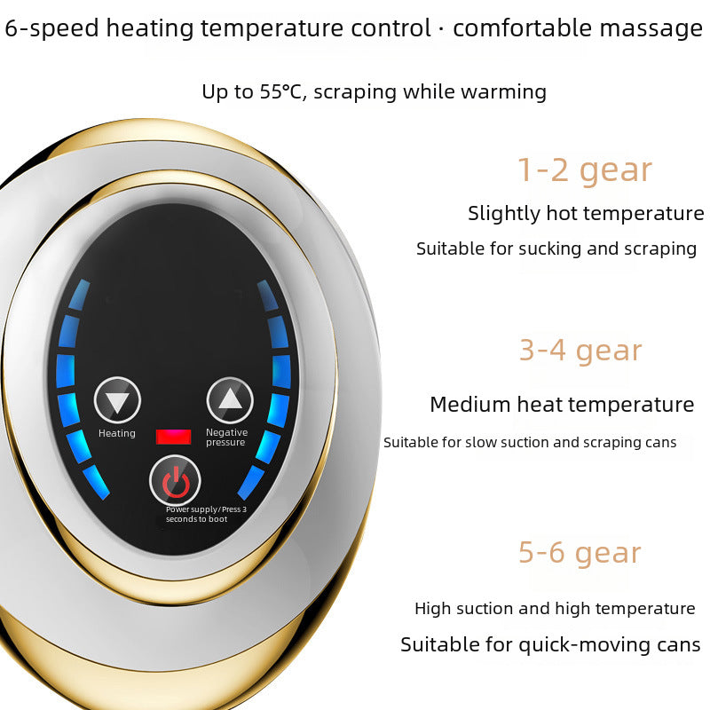 Electric Scraping Instrument Whole Body Universal Meridian Brush Household Massager Gluten Brush Cupping Device Scraping Instrument Absorbing Device