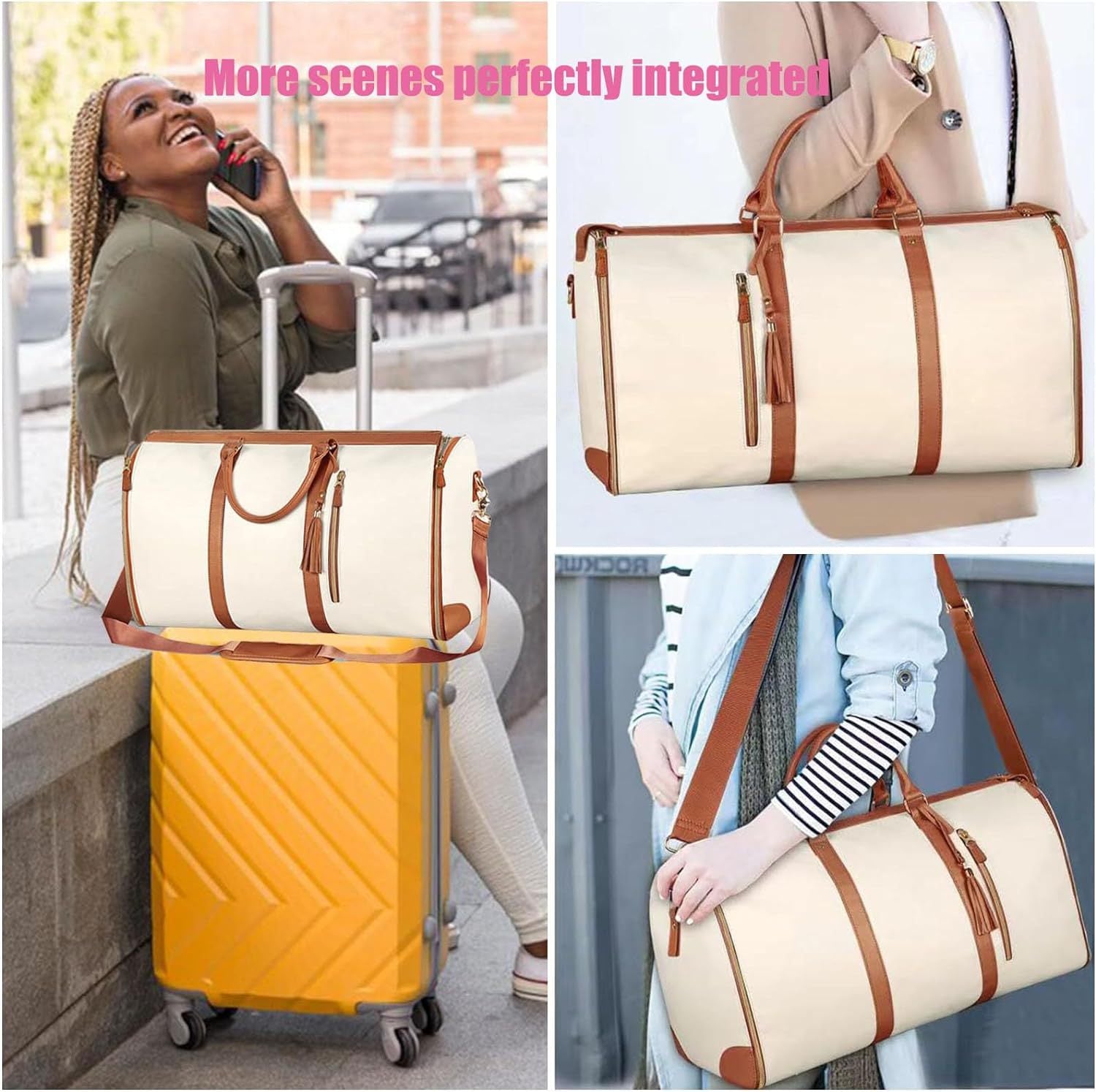 In Stock Large Capacity Suit Bag 2024 New Fashion Casual Luggage Bag Women&#039;s All-match High-end Texture Portable Travel