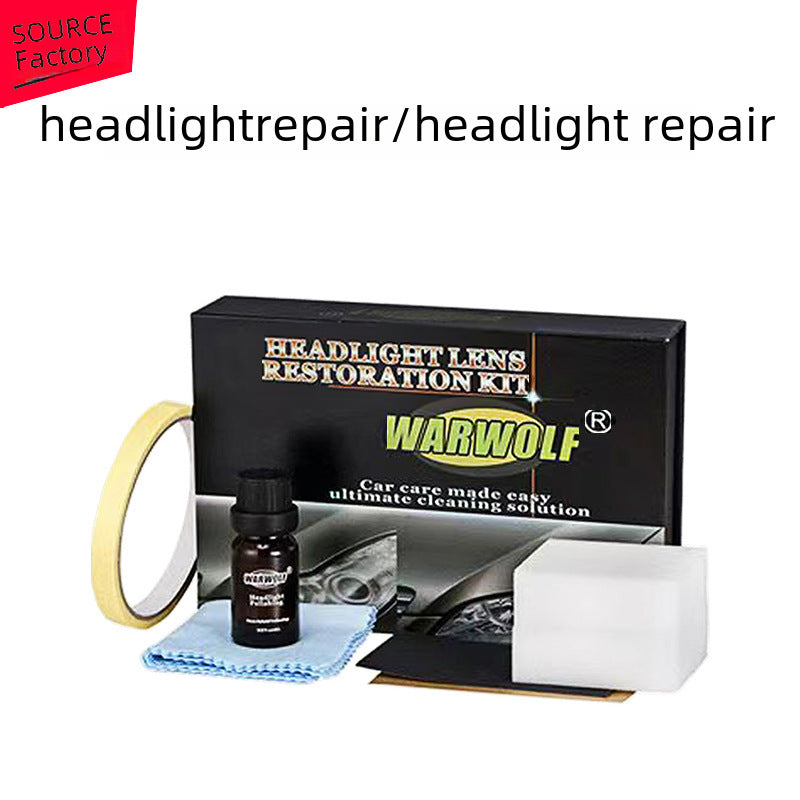 Cross-border Car Headlight Repair Solution Headlight Plating Crystal Repair Agent Car Lamp Refurbishment Agent Tool Set Plating Solution