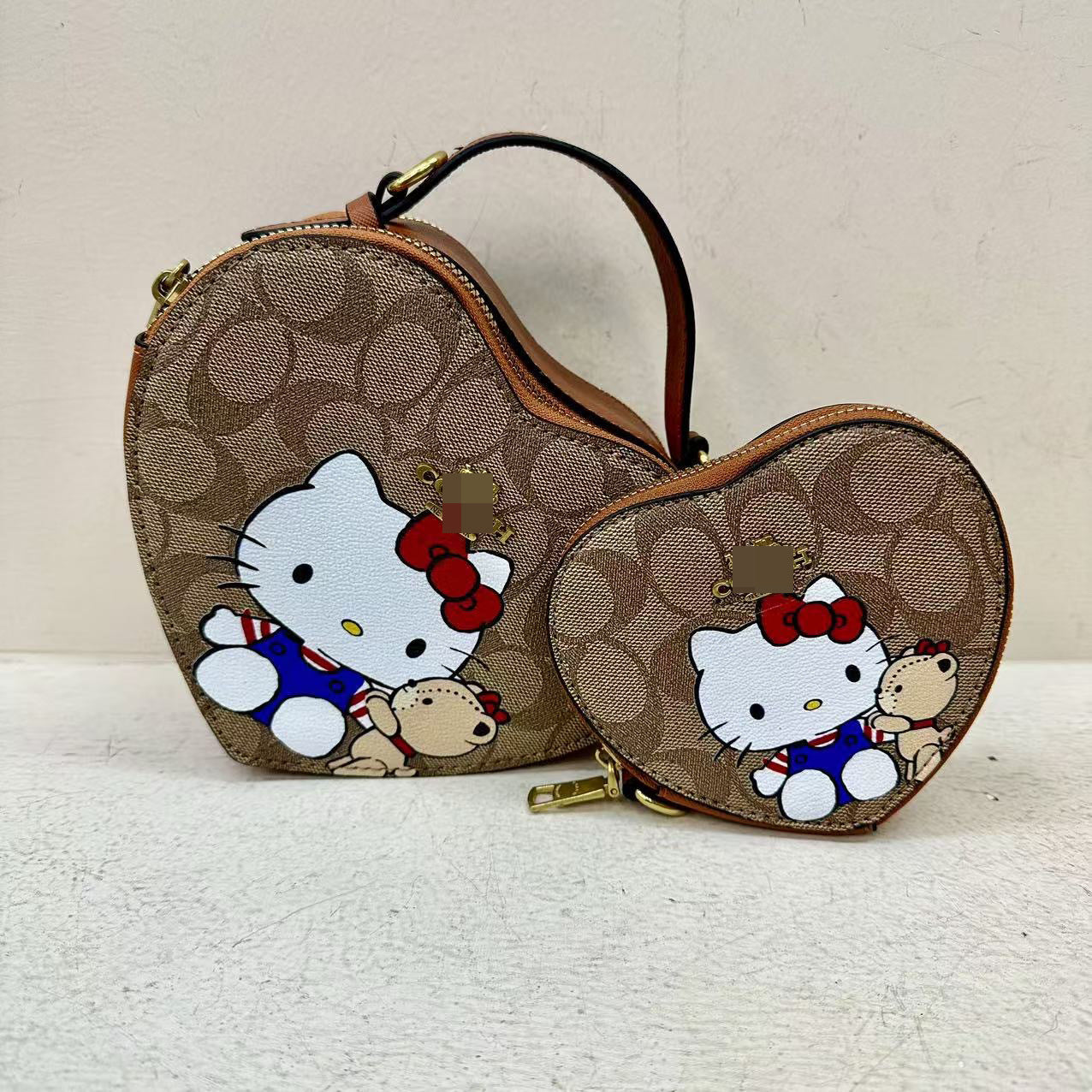 Women&#039;s Bag Cartoon Heart-shaped Bag Trendy All-match Shoulder Bag Personalized Messenger Bag
