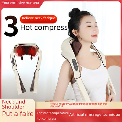 Shoulder And Neck Oblique Muscle Massager Multi-function Massage Shawl Home Neck Shoulder Kneading Heating Cervical Spine Instrument