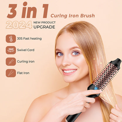 Hair Dryer Cross-border Three-in-one Curling Hair Stick Straight Curling Hair Dryer High-power Hot Air Comb