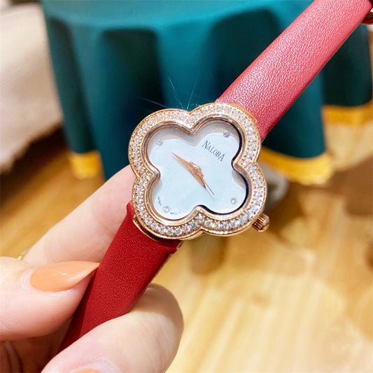 Four-leaf Clover Vatican Hakka Diamond-encrusted Women&#039;s Watch