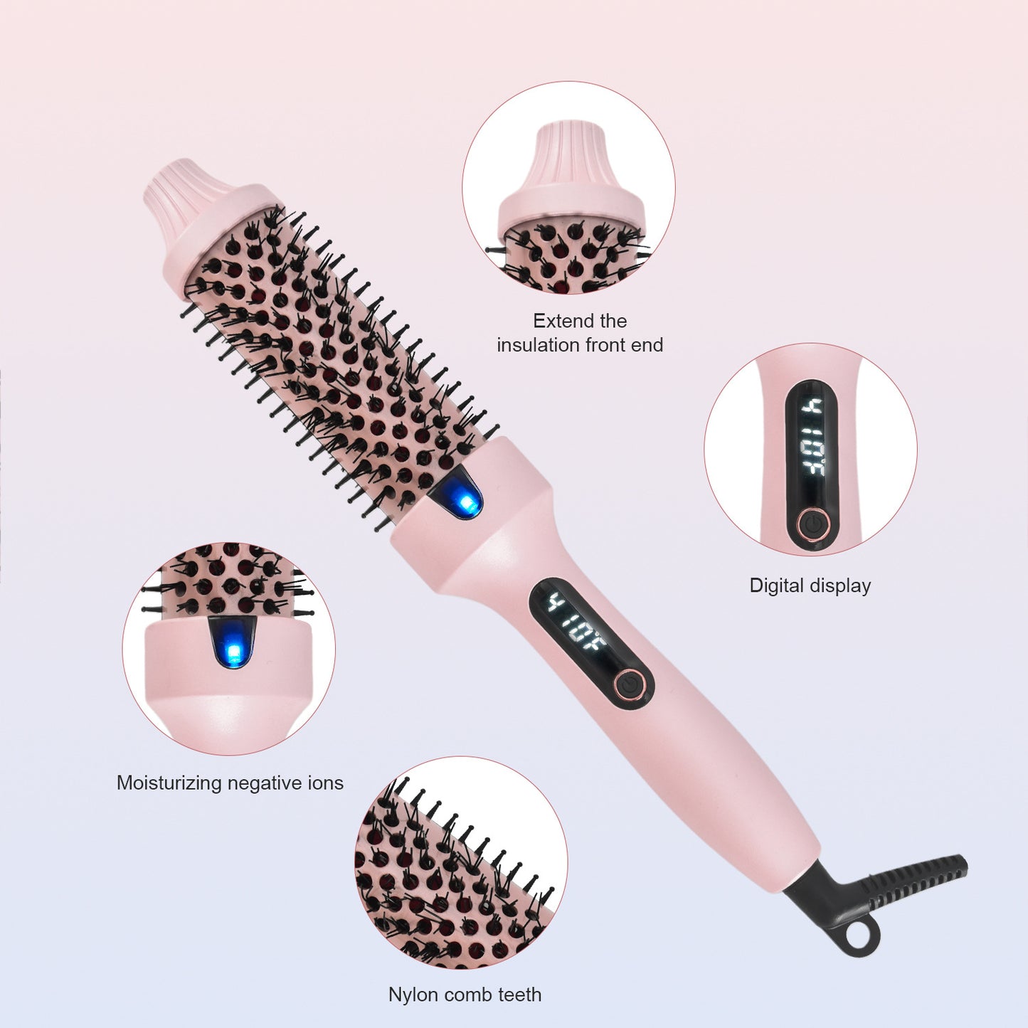 Fluffy Comb Straight Hair Comb Perm Hair Curling Rod Straight Curling Dual-purpose Bang Perm Hair Stick