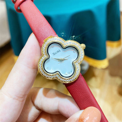Four-leaf Clover Vatican Hakka Diamond-encrusted Women&#039;s Watch