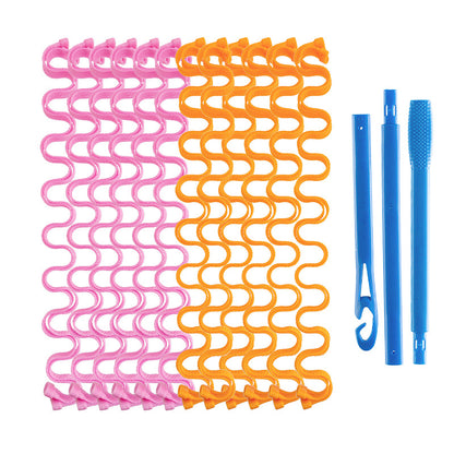 25-65CM Magic Curling Iron Water Ripple Magic Perm Fast Curling Iron Woven Mesh Spiral Roll Sleep