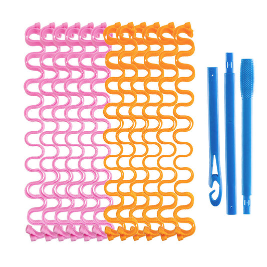 25-65CM Magic Curling Iron Water Ripple Magic Perm Fast Curling Iron Woven Mesh Spiral Roll Sleep