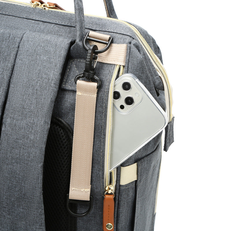 Mummy Bag Baby Outgoing Lightweight Ins-style Portable Baby Tracer Hanging Bag Thermal Insulation Backpiece Bag For Mother And Baby Large Capacity
