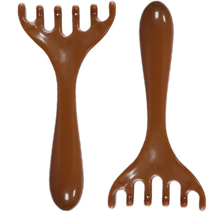 Antler Massage Comb Meridian Massage Comb Six-claw Comb Scratching Head Point Scraping Meridian Comb Dredging Massager