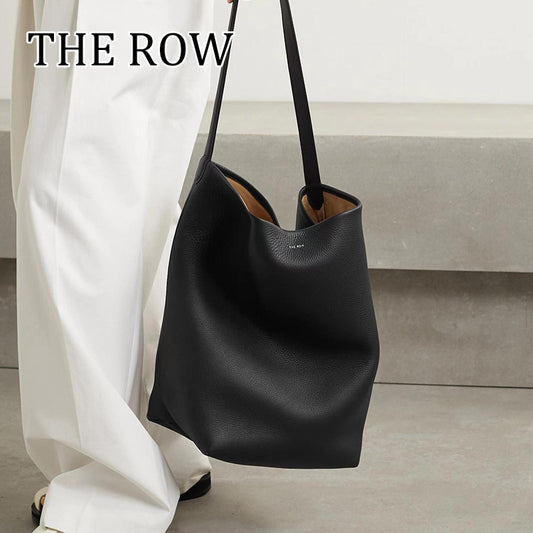 The Row Bucket Bag Genuine Leather Large Capacity Tote Bag European And American Fashion Shoulder Casual Women&#039;s Bag