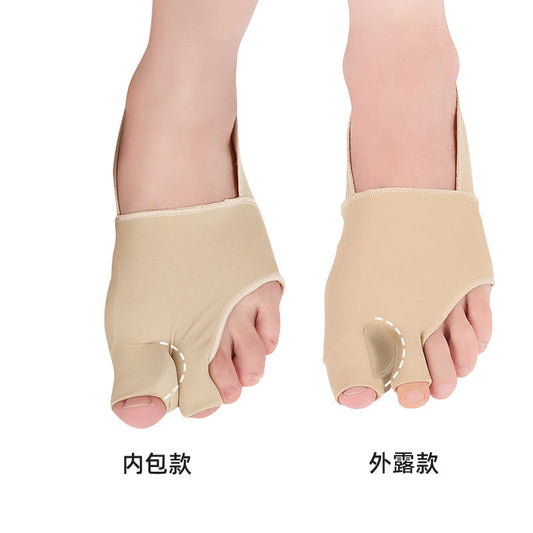 Double-toe Hallux Valgus Corrector Big Toe Valgus Overlapping Toe Separator Anti-off Anti-wear Foot Cover