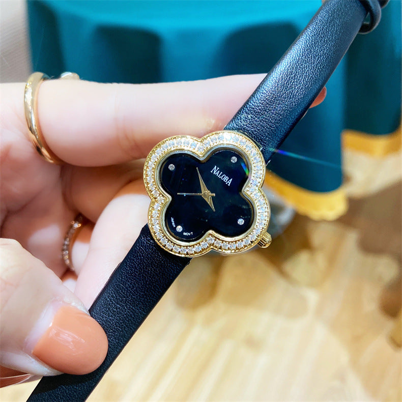 Four-leaf Clover Vatican Hakka Diamond-encrusted Women&#039;s Watch