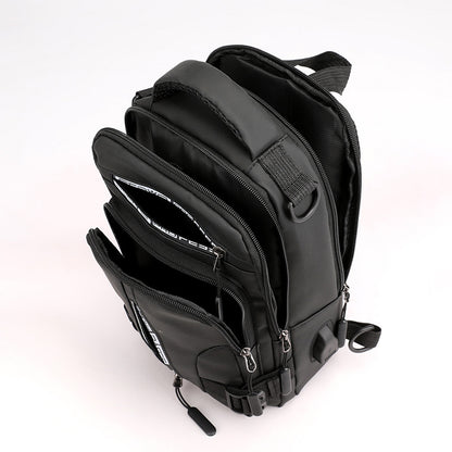 New Men&#039;s Multi-functional Chest Bag Fashion Casual Shoulder Messenger Bag Waterproof Space Cloth Small Backpack