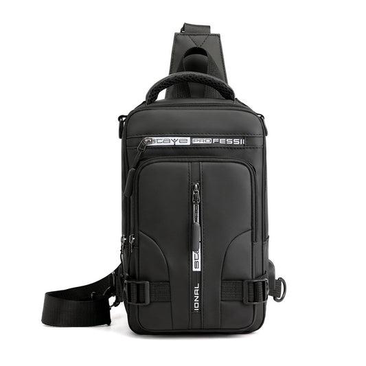 New Men&#039;s Multi-functional Chest Bag Fashion Casual Shoulder Messenger Bag Waterproof Space Cloth Small Backpack