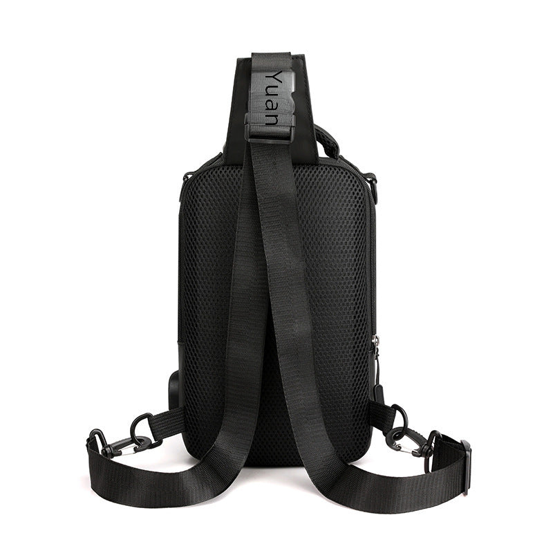 New Men&#039;s Multi-functional Chest Bag Fashion Casual Shoulder Messenger Bag Waterproof Space Cloth Small Backpack