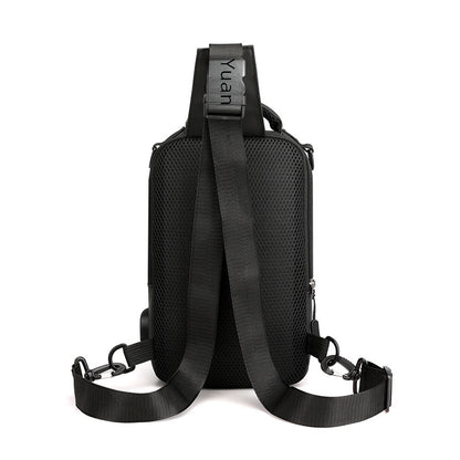 New Men&#039;s Multi-functional Chest Bag Fashion Casual Shoulder Messenger Bag Waterproof Space Cloth Small Backpack