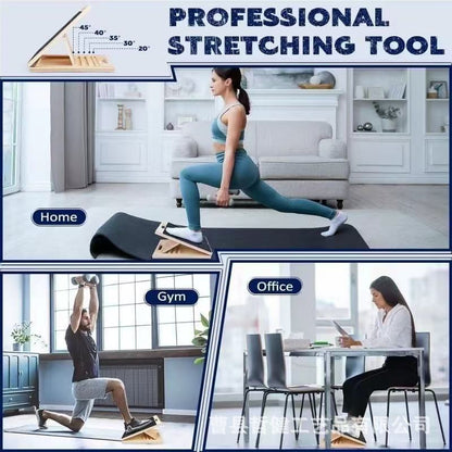 Wooden Stretch Board Calf Stretch Adjustable Achilles Tendon Stretch Sloping Board Exercise Gym Rehabilitation Leg Equipment
