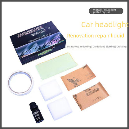 Cross-border Car Headlight Repair Solution Headlight Plating Crystal Repair Agent Car Lamp Refurbishment Agent Tool Set Plating Solution