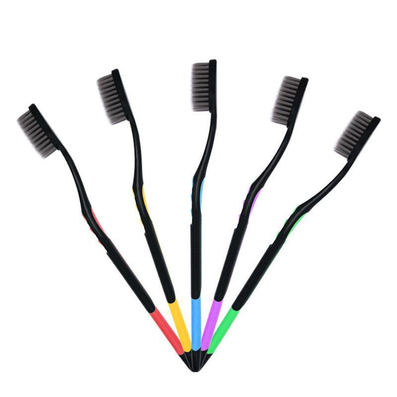 10 Packs Of Soft-bristled Toothbrushes Small Moon Bamboo Charcoal Hair Ultra-fine Ultra-soft Adult Student Toothbrush Family Affordable Package