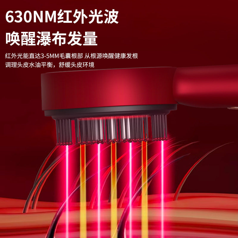 New Electric Massage Comb Household Scalp Liquid Guide Comb Red Light Anti-stripping Hair Care And Hair Care Multi-functional Massage Comb