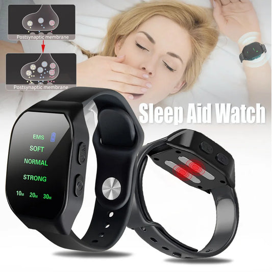 Sleep Aid Watch Microcurrent Pulse Sleeping Anti-anxiety Insomnia Hypnosis Device Relief Relax Hand Massage Pressure Soothing - Sleep &amp;amp;amp;amp;amp; Snoring