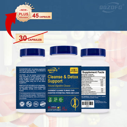 15daycleanse45 - Gut and Colon Support | CAaffeine Free | Advanced Formula with Senna, Cascara Sagrada, &amp; Psyllium Husk | Non-GMO |