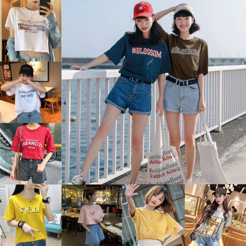 9.9 Stall Supply Women&#039;s Clothing 1688 Summer Women&#039;s Short-sleeved T-shirt 2 Yuan 3 Yuan Foreign Trade Tail Goods Women&#039;s Short-sleeved