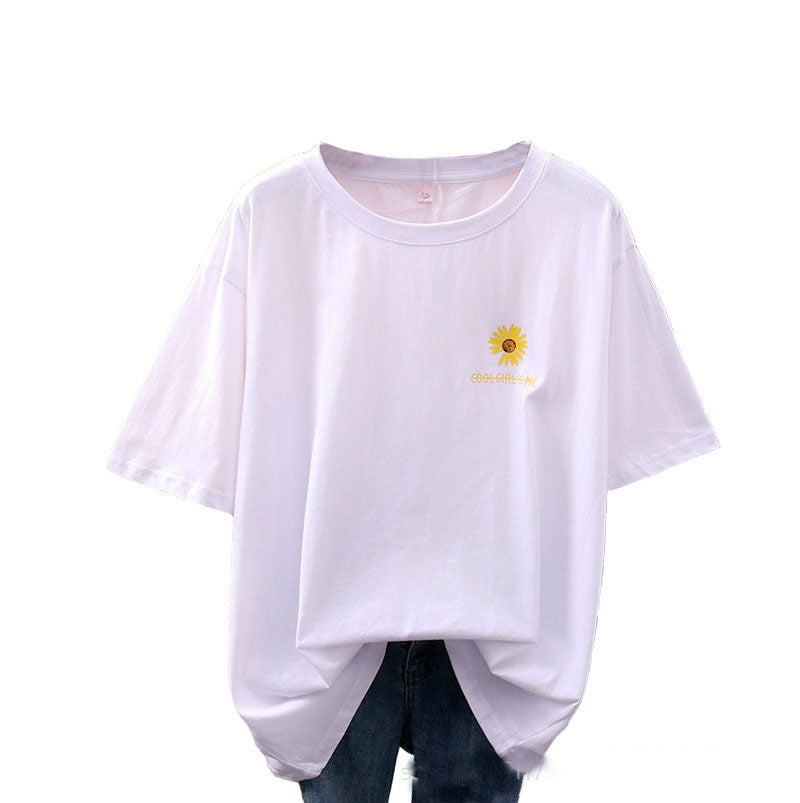 Alibaba 1688 Wholesale Summer Brand New Women&#039;s Short-sleeved T-shirt Foreign Trade Stall Tail Stock Clearance Short-sleeved Women